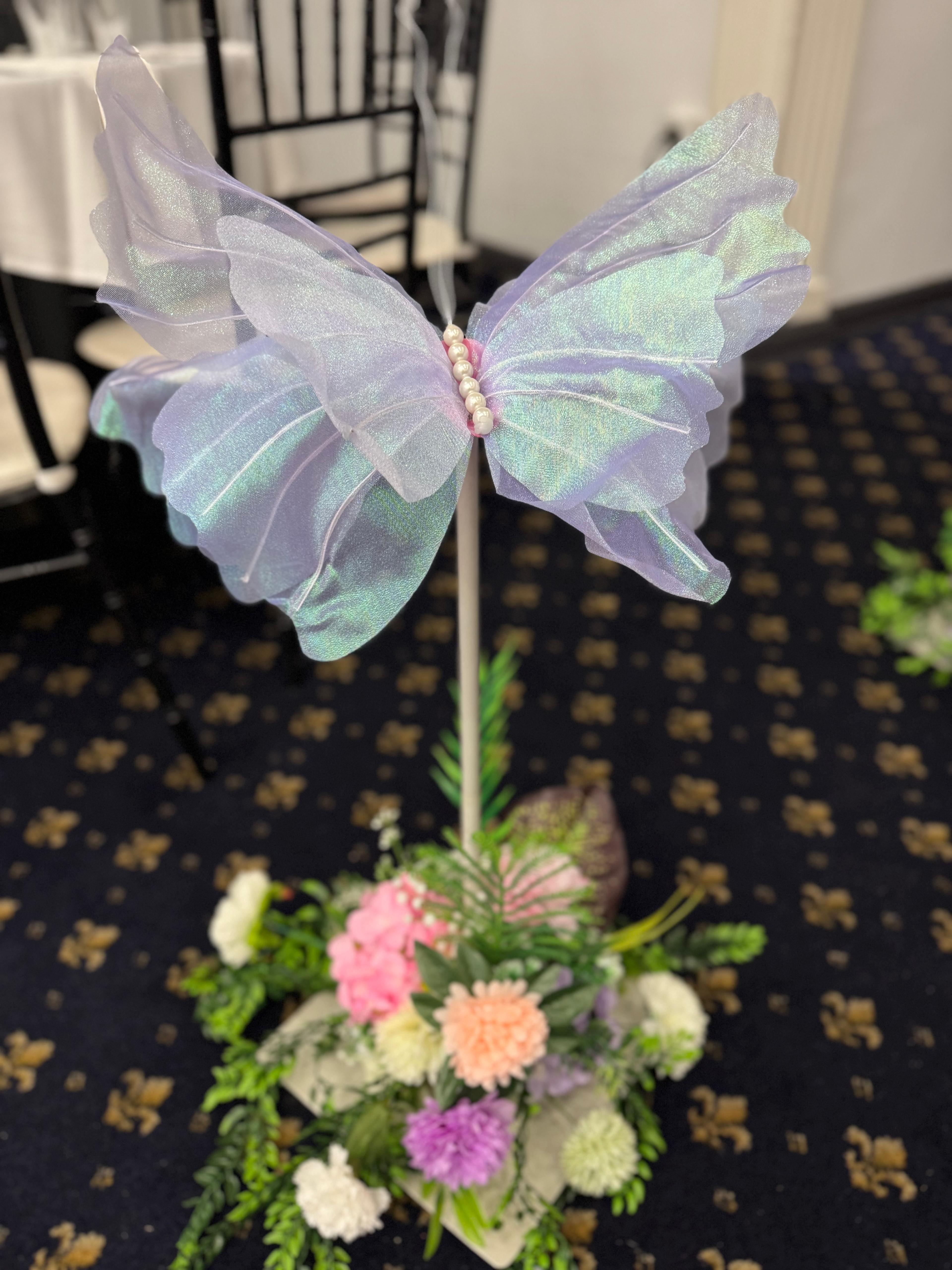Butterfly with flower stand $30